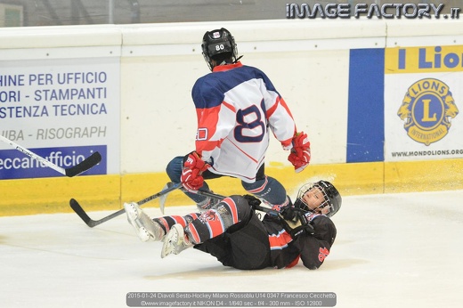 2015-01-24 Diavoli Sesto-Hockey Milano Rossoblu U14 0347 Francesco Cecchetto
